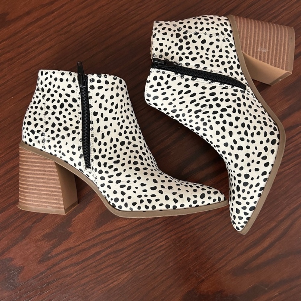 Dalmatian Print Ankle Boots
